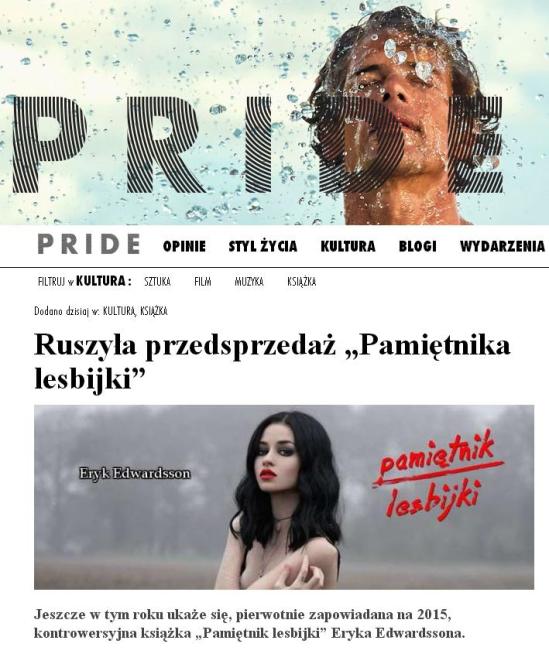 PRIDEMAG - artykuł o Pamiętniku Lesbijki